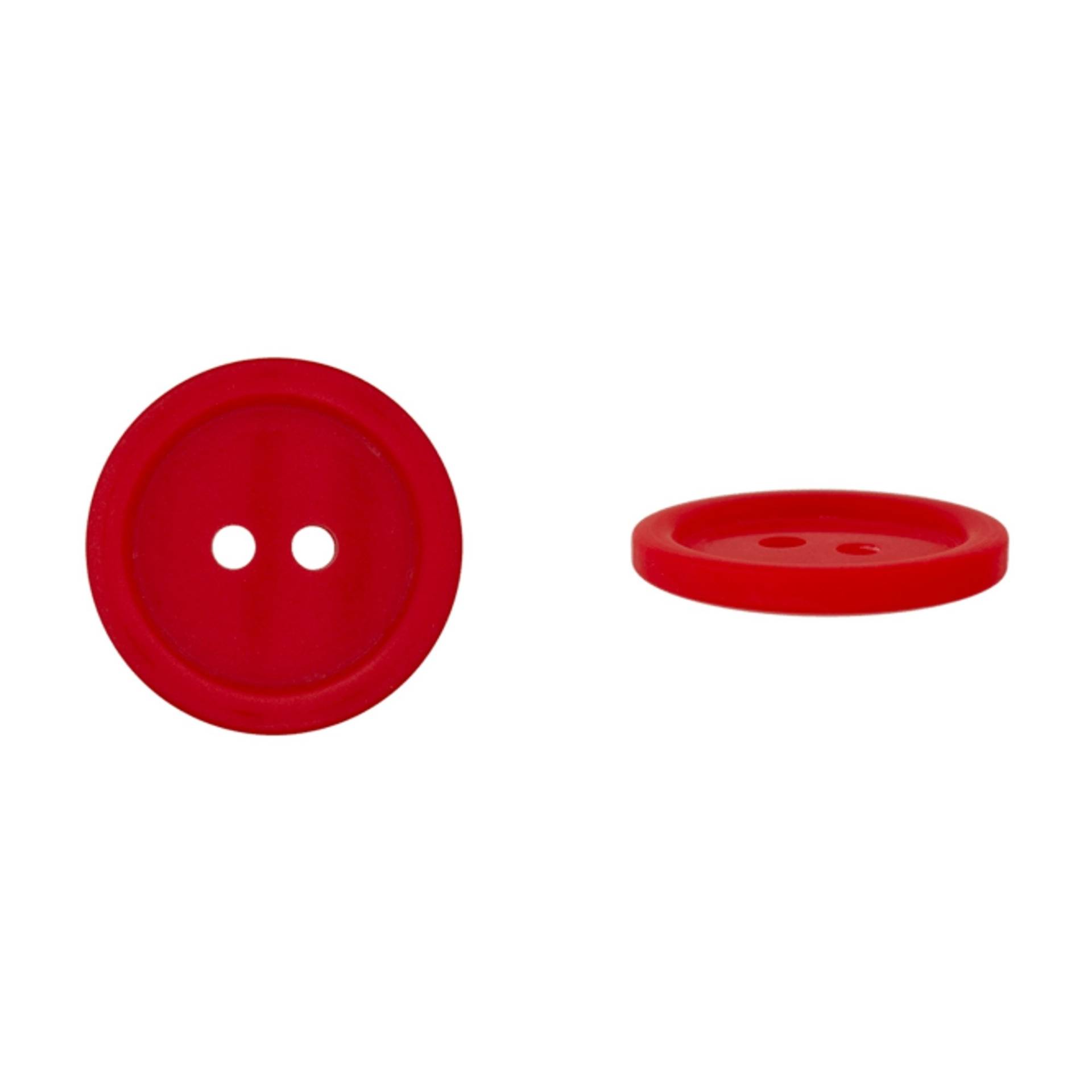 2-Loch Knopf Basic, rot, 11mm 2-Loch Knopf Basic, rot, 11mm von Stoffe Hemmers