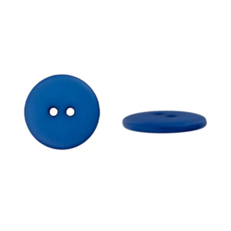 2-Lochknopf Standard royalblau, 12 mm /Stck. von Stoffe Hemmers