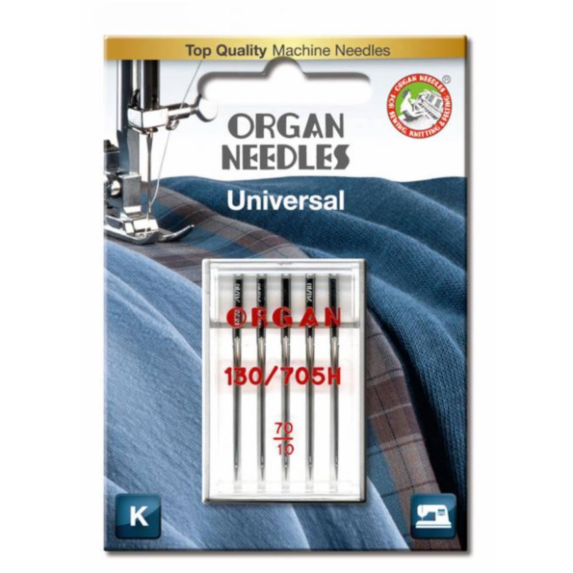 5 Organ Nähmaschinennadeln 130/705 H, Universal 70 von Stoffe Hemmers