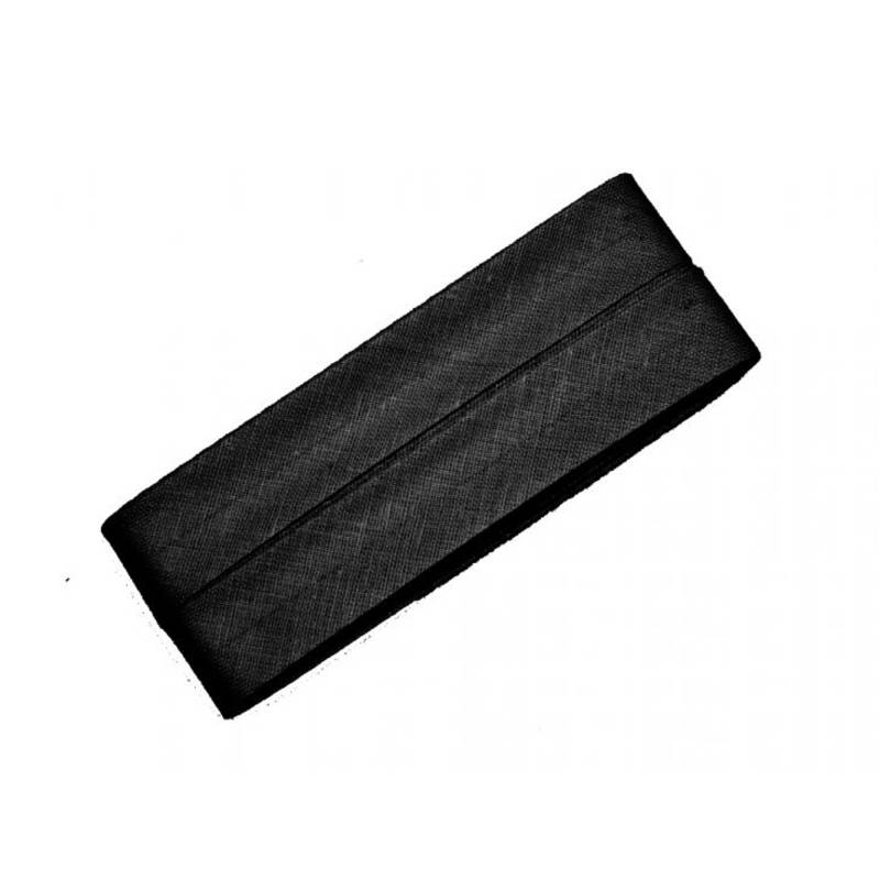 5 m Baumwollschrägband schwarz (000) von Stoffe Hemmers