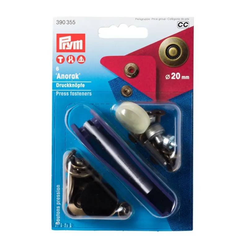 6 Druckknöpfe Anorak, 20 mm, Design Reifen 6 Druckknöpfe Anorak, 20 mm, Design Reifen von Stoffe Hemmers