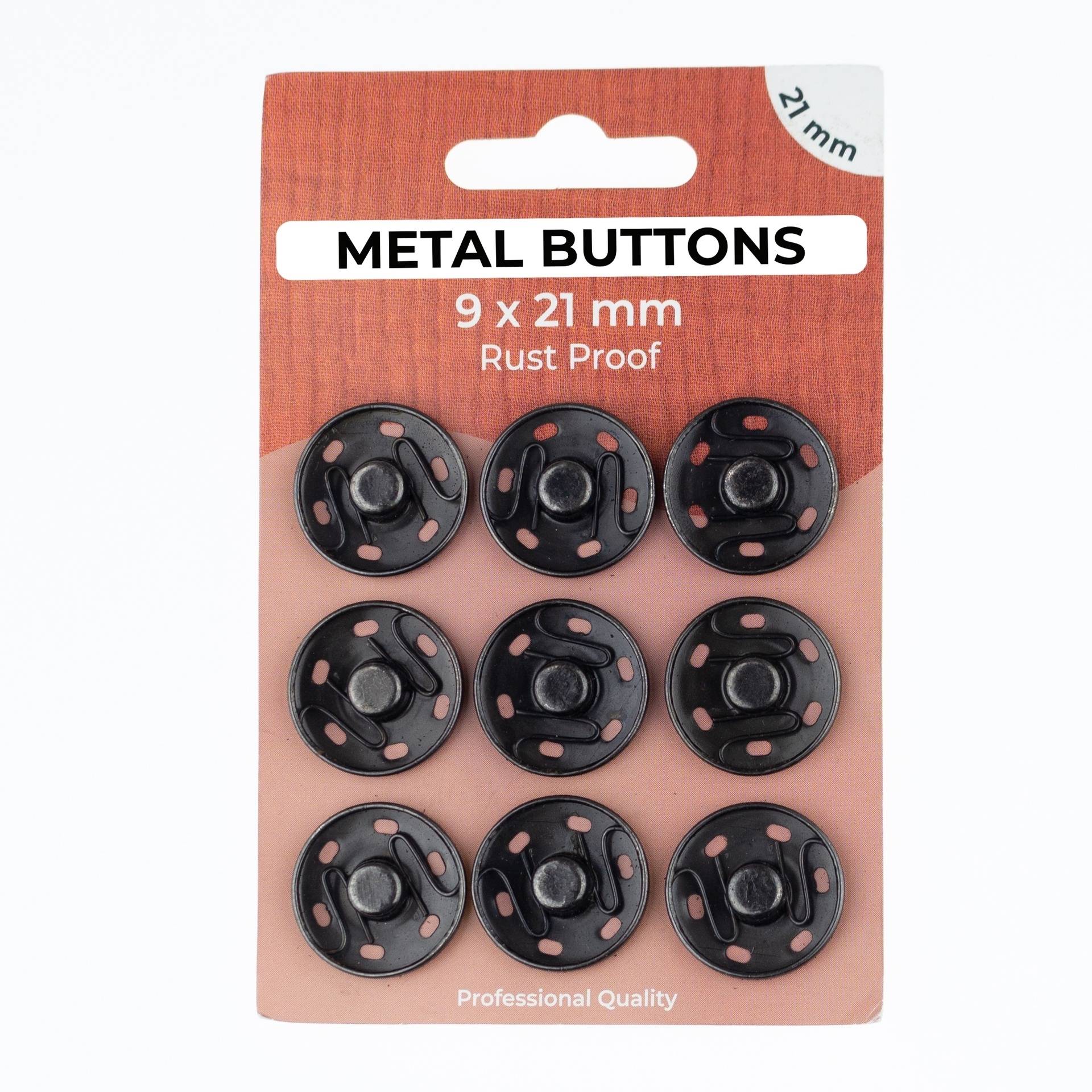 9 Annähdruckknöpfe, 21 mm, anthrazit 9 Annähdruckknöpfe, 21 mm, anthrazit von Stoffe Hemmers