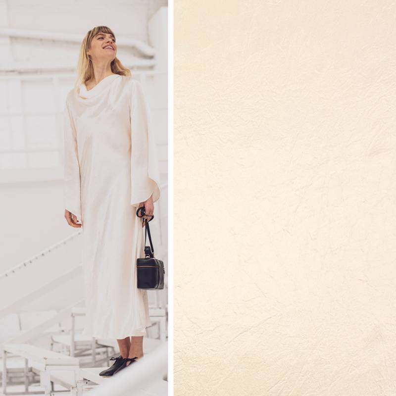 Acetatstoff Shiny Fibre Mood, vanille von Stoffe Hemmers