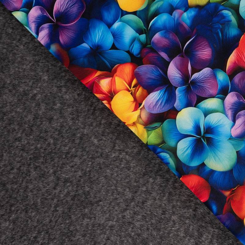 Alpenfleece / Kuschel-Sweatshirt Blumentraum, multicolor Alpenfleece / Kuschel-Sweatshirt Blumentraum, multicolor von Stoffe Hemmers