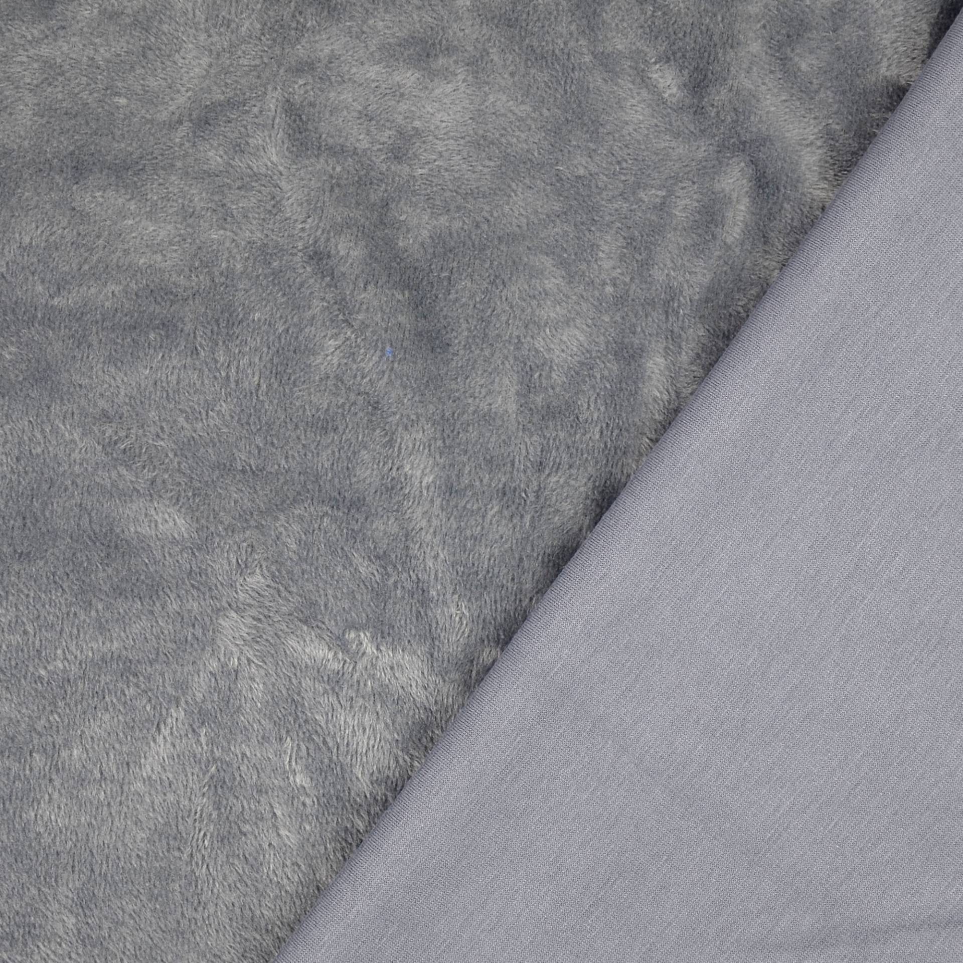 Alpenfleece / Sweat uni, grau von Stoffe Hemmers