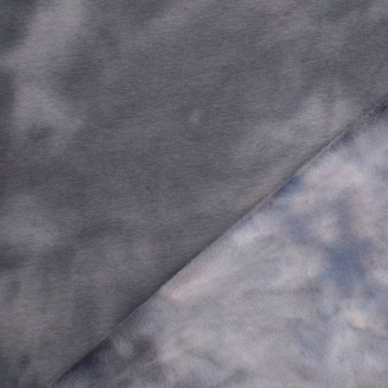 Alpenfleece Batik, grau von Stoffe Hemmers