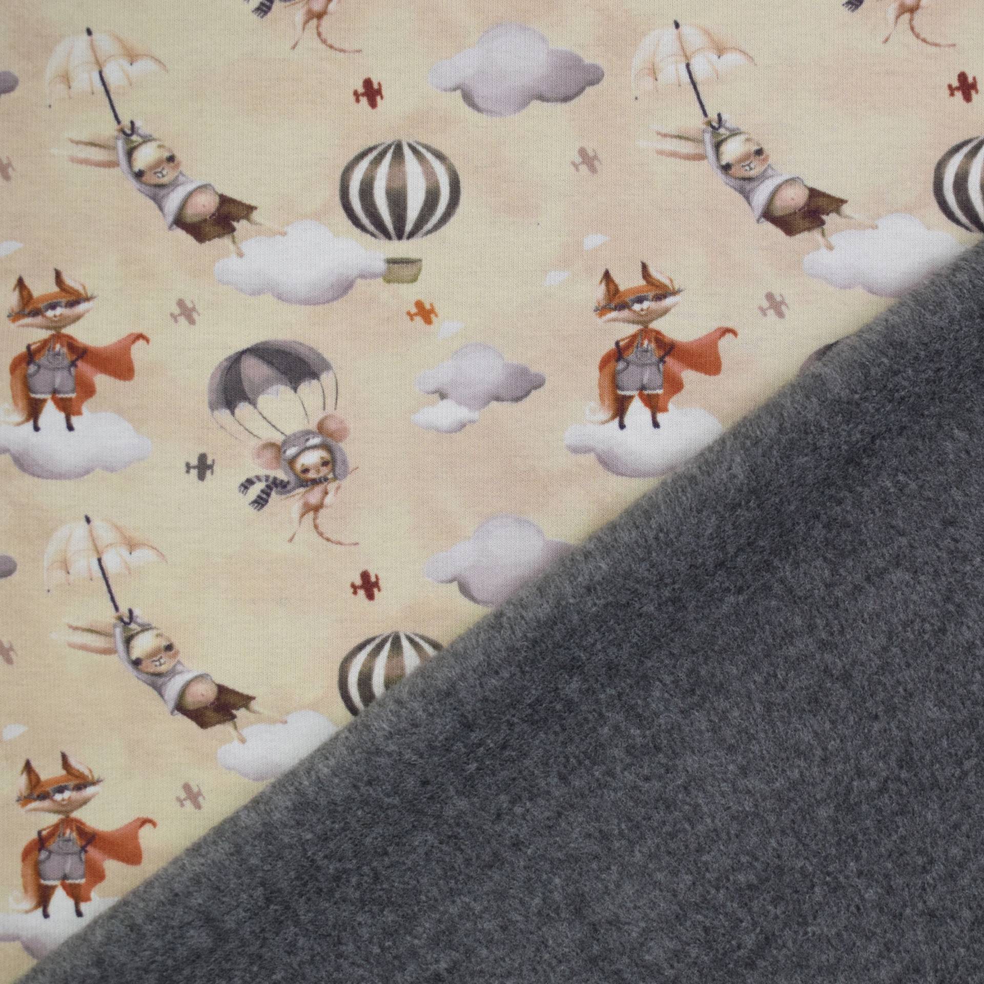 Alpenfleece Flying Animals, beige Alpenfleece Flying Animals, beige von Stoffe Hemmers