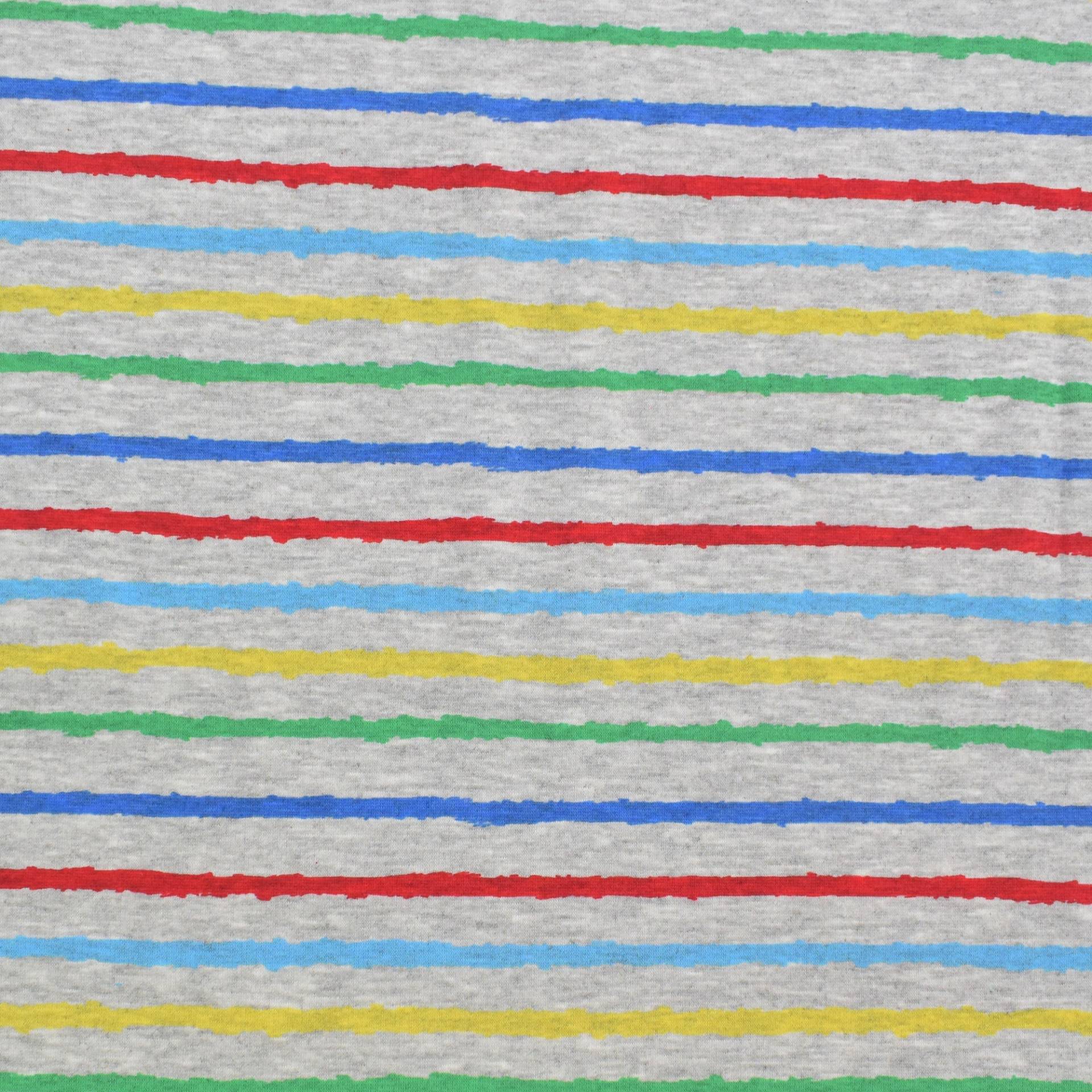 Alpenfleece Streifen, multicolor von Stoffe Hemmers
