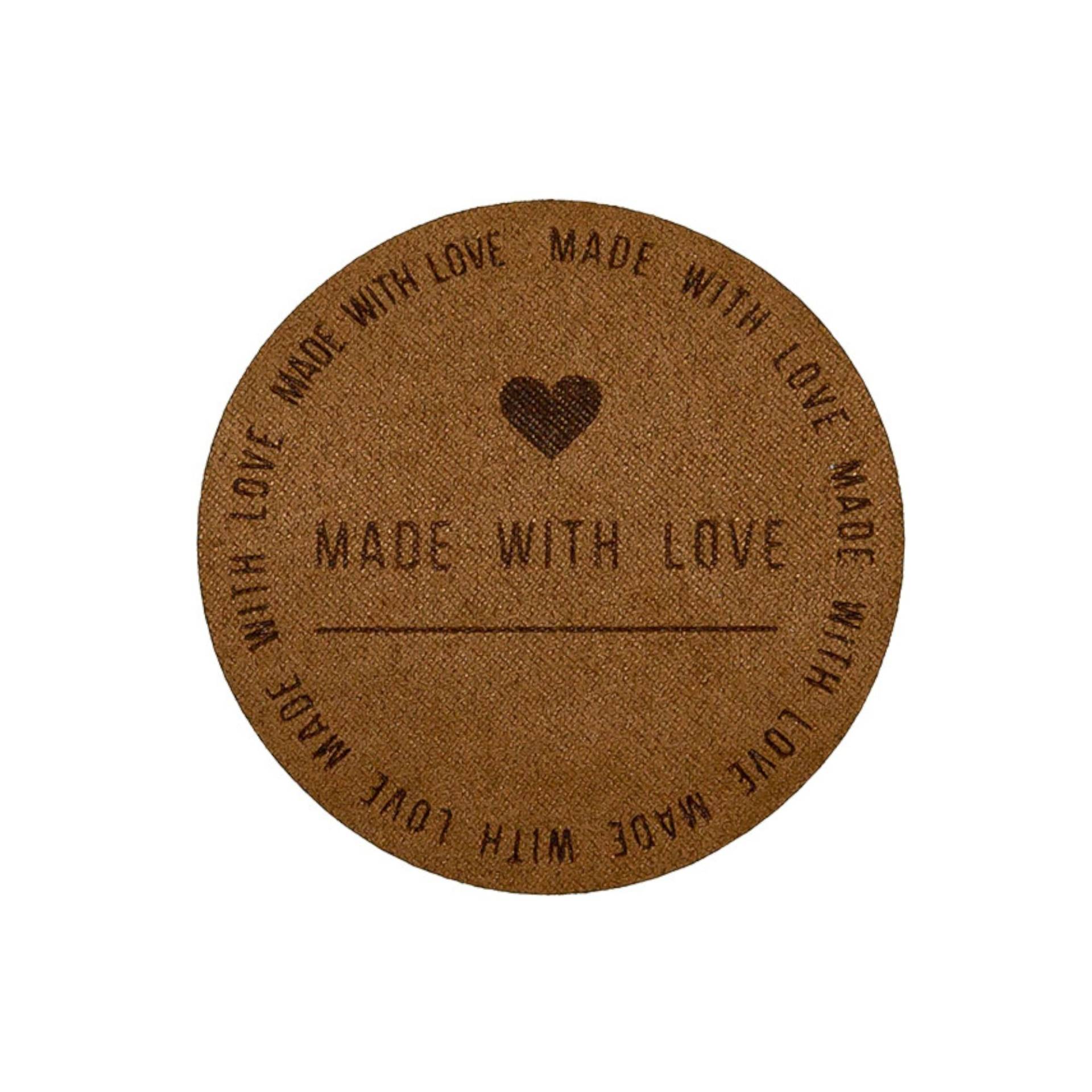 Applikation Made with Love rund, 5,9cm Applikation Made with Love rund, 5,9cm von Stoffe Hemmers