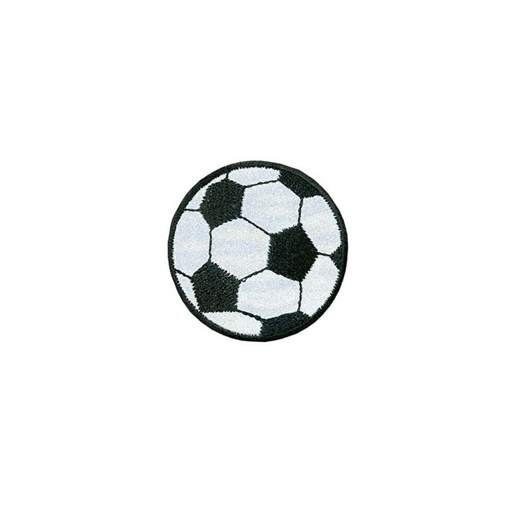 Applikation Reflex Fußball, 4,5cm Durchmesser von Stoffe Hemmers