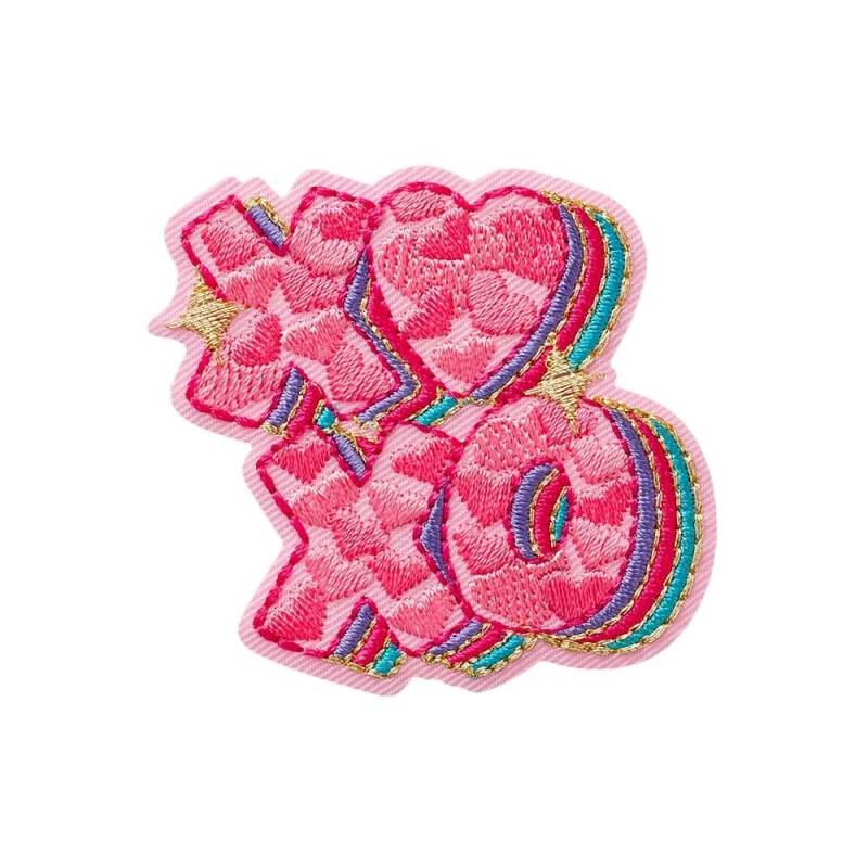 Applikation XOXO, rosa von Stoffe Hemmers
