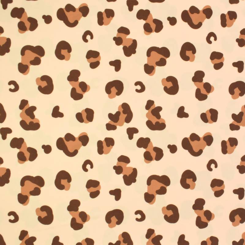 Badeanzugstoff Leopard, creme von Stoffe Hemmers