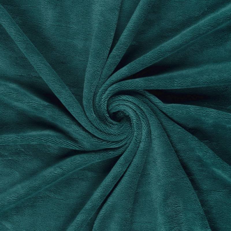 Bambus Frottee, petrol von Stoffe Hemmers