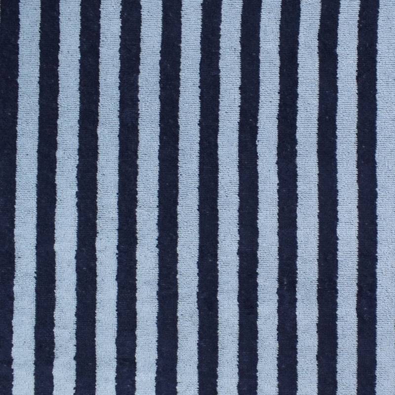 Bambus Frottee Stripes, blau von Stoffe Hemmers