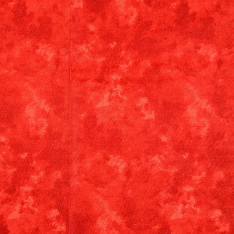 Baumwoll-Cretonne Batikoptik, rot von Stoffe Hemmers