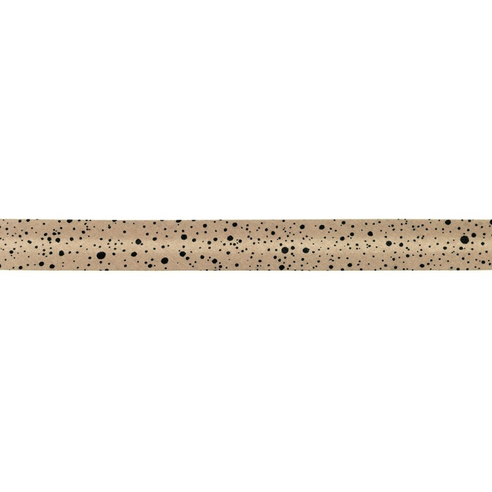 Baumwoll Schrägband Sprenkel 20mm, taupe Baumwoll Schrägband Sprenkel 20mm, taupe von Stoffe Hemmers