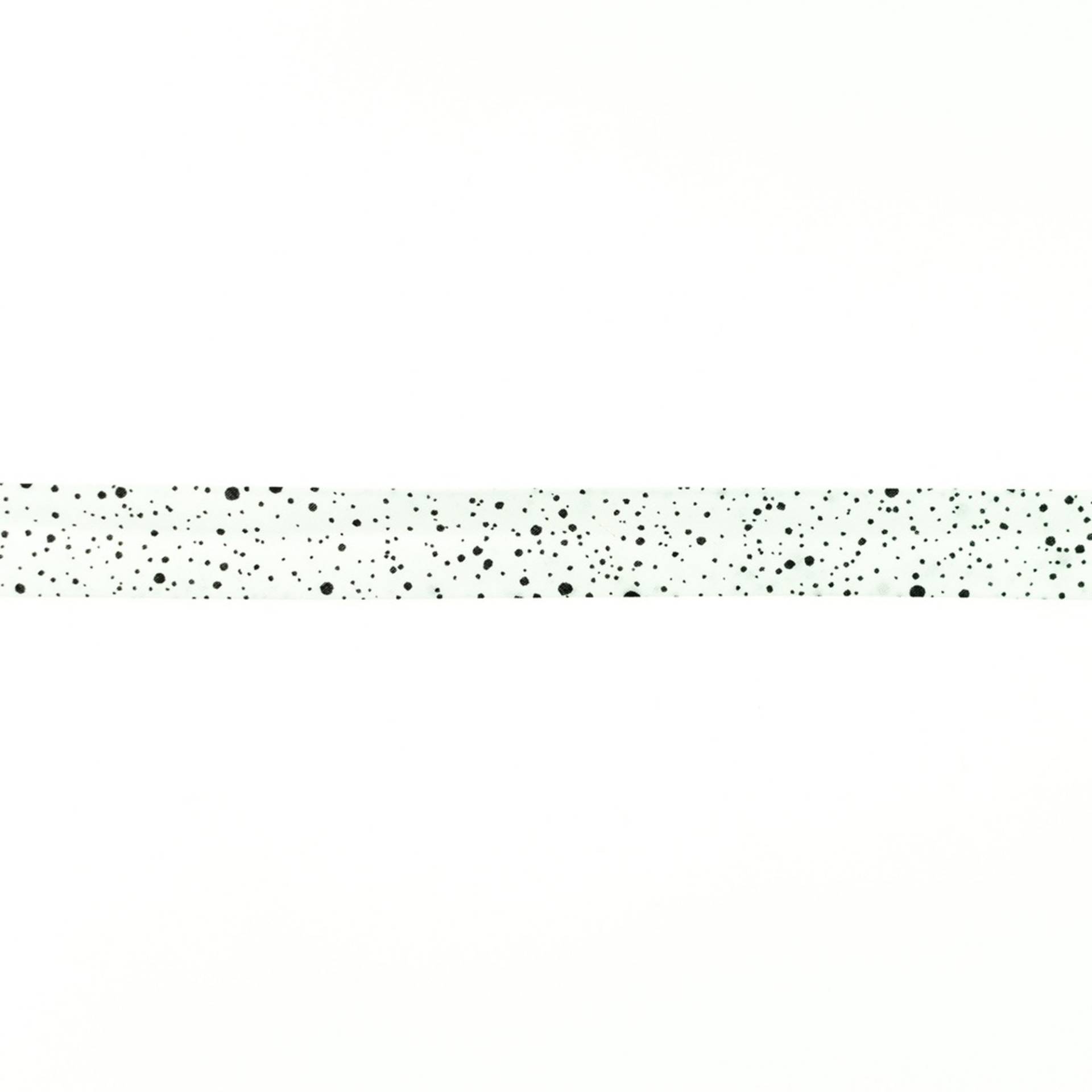 Baumwoll Schrägband Sprenkel 20mm, weiss von Stoffe Hemmers