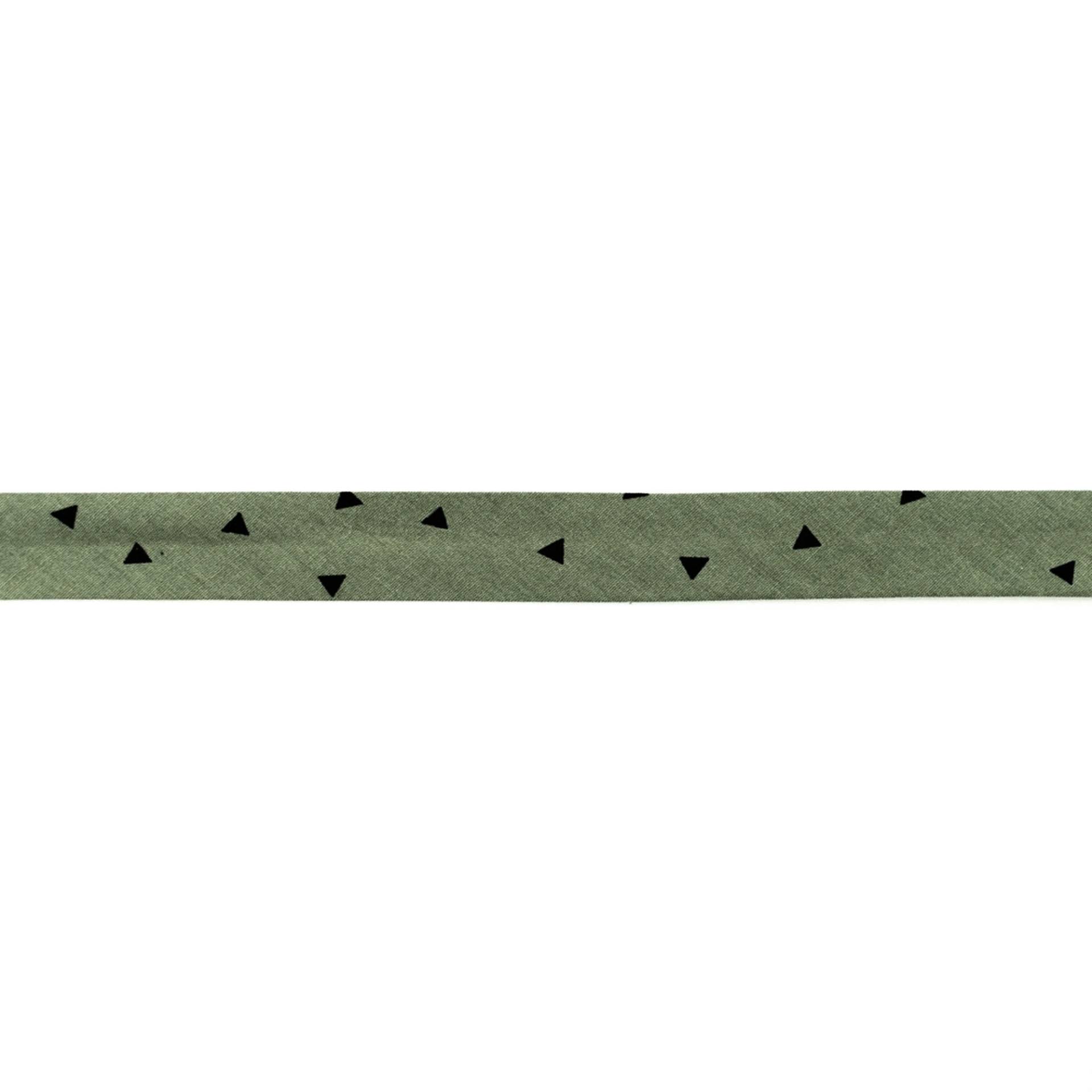 Baumwoll Schrägband Triangle 20mm, grün Baumwoll Schrägband Triangle 20mm, grün von Stoffe Hemmers