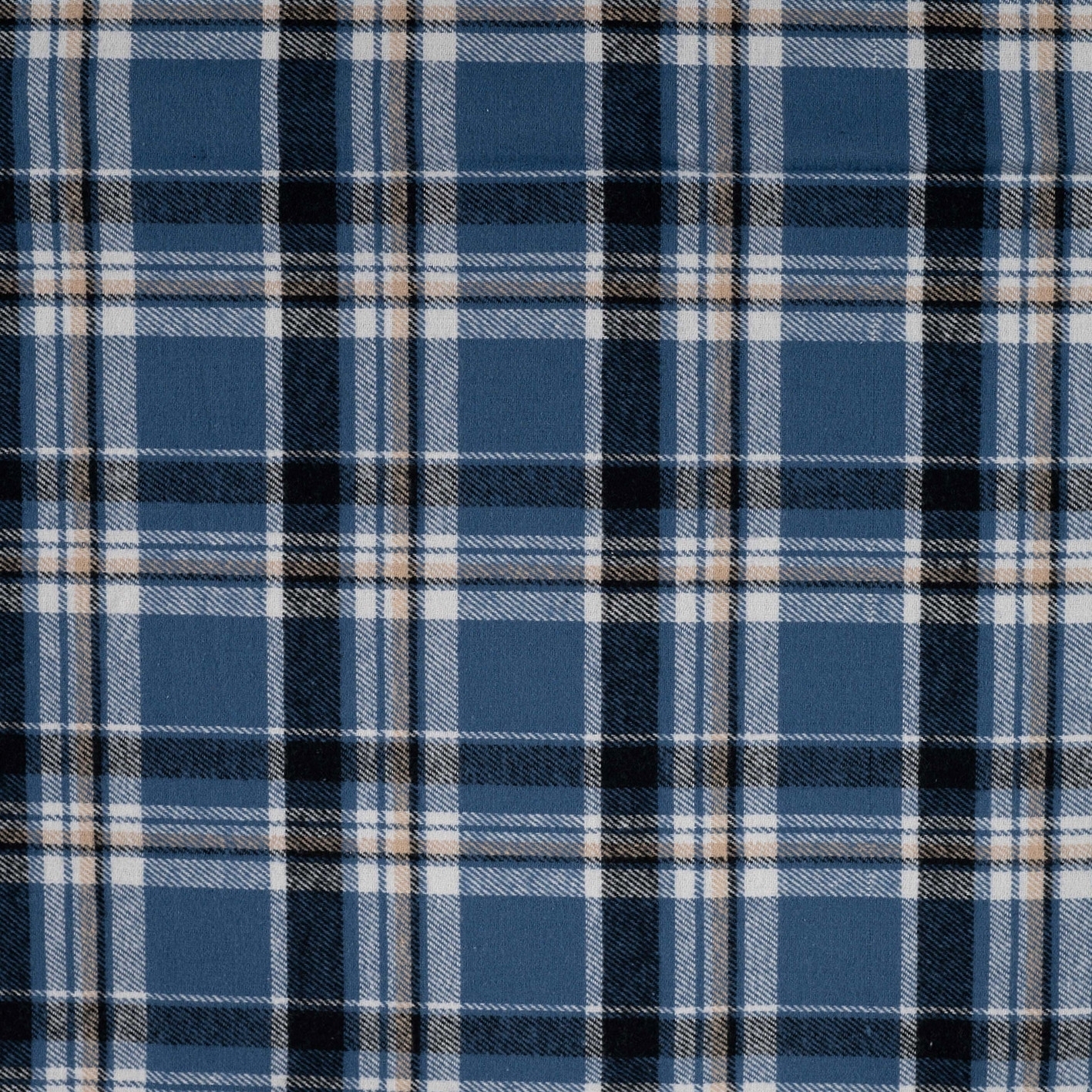 Baumwoll Flanell Karina, jeansblau von Stoffe Hemmers