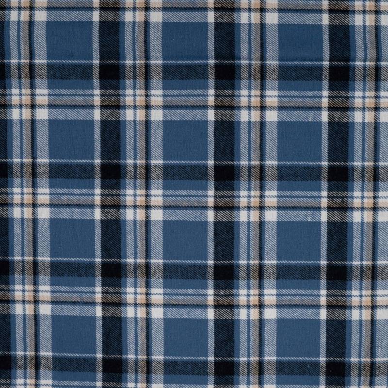 Baumwoll Flanell Karina, jeansblau von Stoffe Hemmers