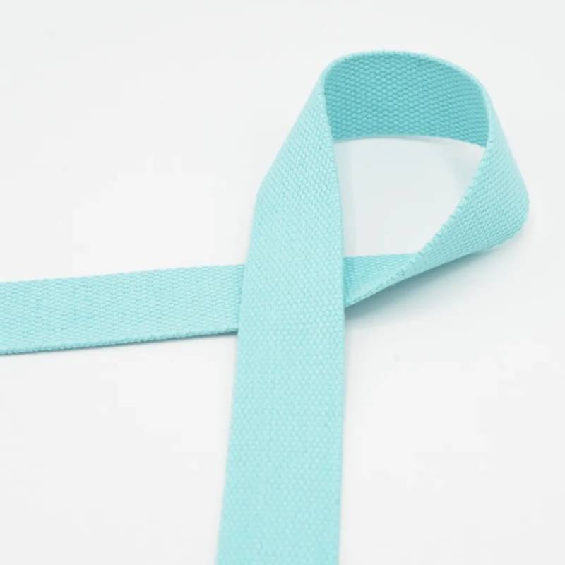 Baumwoll-Gurtband 30 mm, aqua von Stoffe Hemmers
