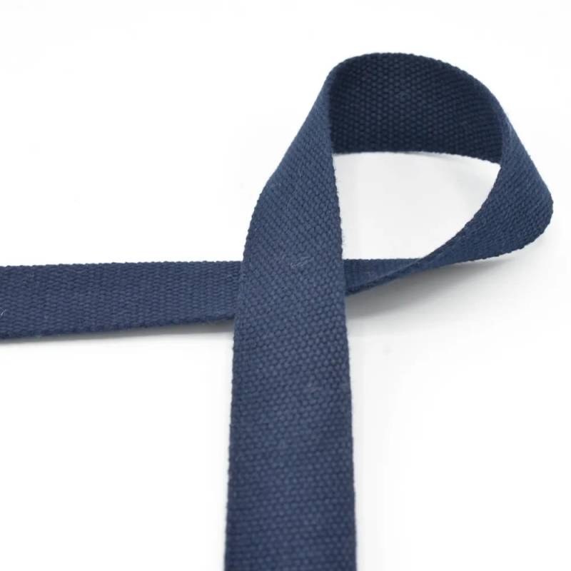 Baumwoll-Gurtband 30 mm, marineblau von Stoffe Hemmers