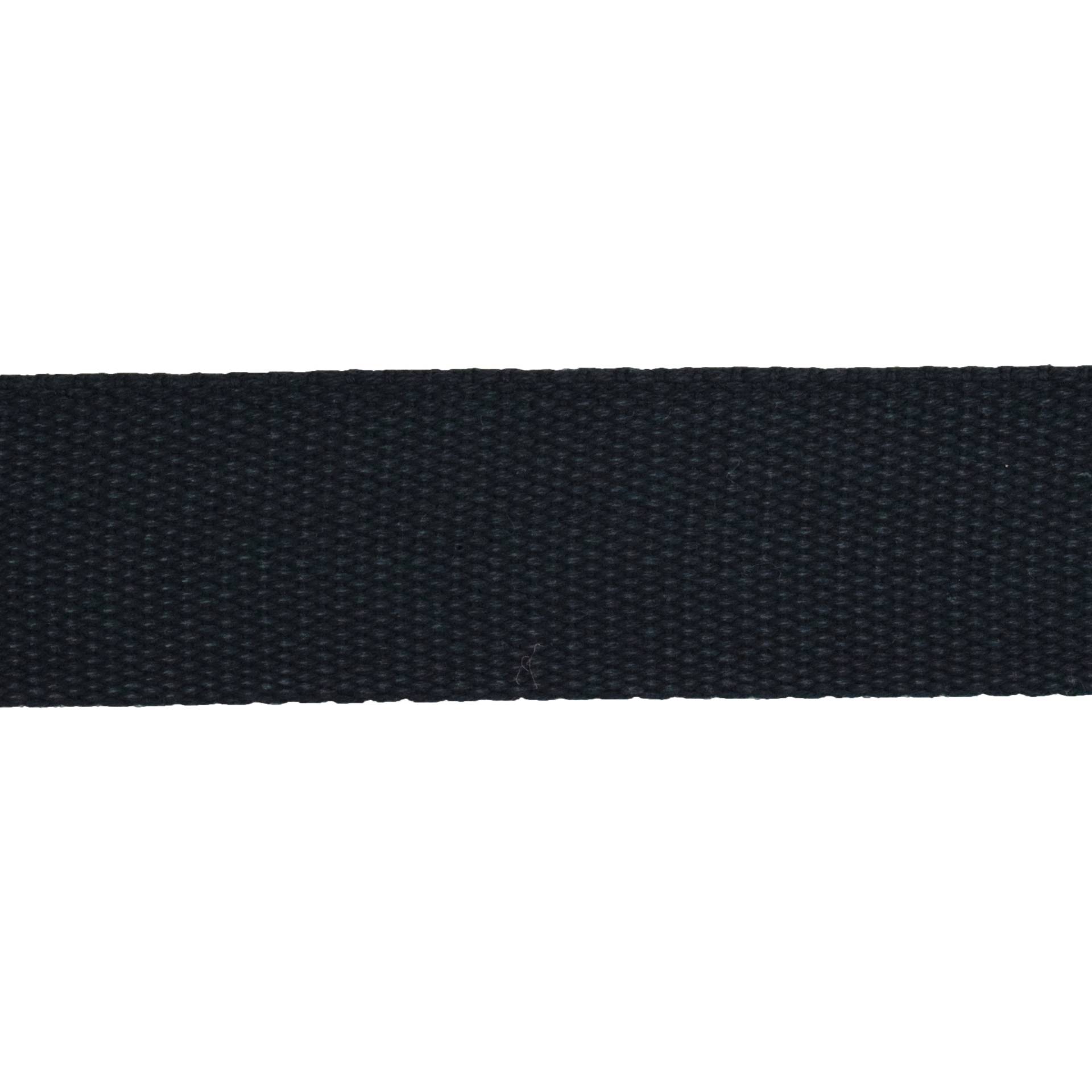 Baumwoll-Gurtband 40 mm, schwarz Baumwoll-Gurtband 40 mm, schwarz von Stoffe Hemmers