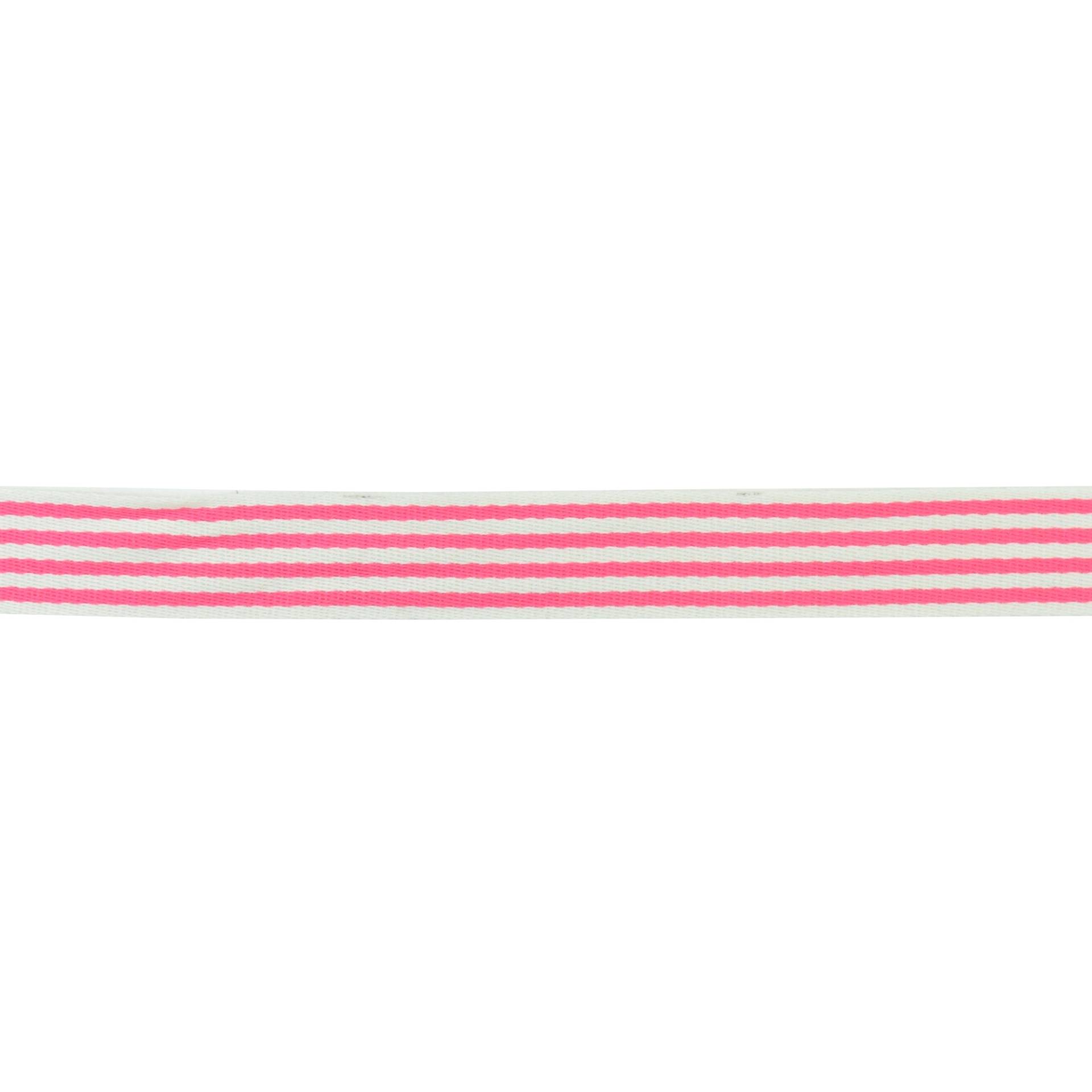 Baumwoll-Gurtband Streifen 38 mm rosa von Stoffe Hemmers