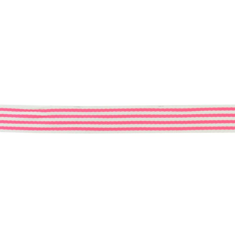 Baumwoll-Gurtband Streifen 38 mm rosa von Stoffe Hemmers