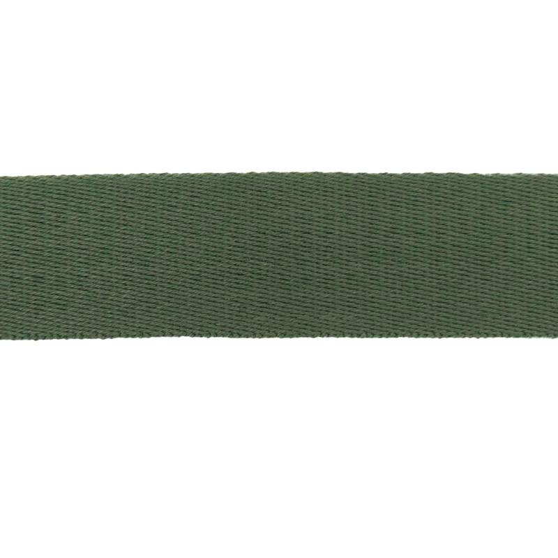 Baumwoll-Gurtband uni altgrün 38 mm von Stoffe Hemmers