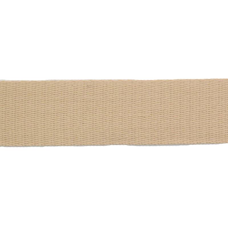 Baumwoll-Gurtband uni beige 38 mm von Stoffe Hemmers