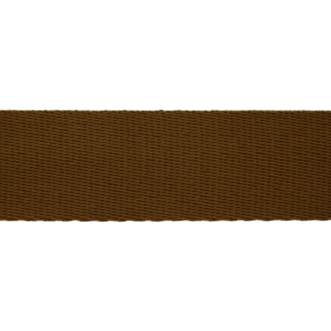 Baumwoll-Gurtband uni braun 38 mm von Stoffe Hemmers