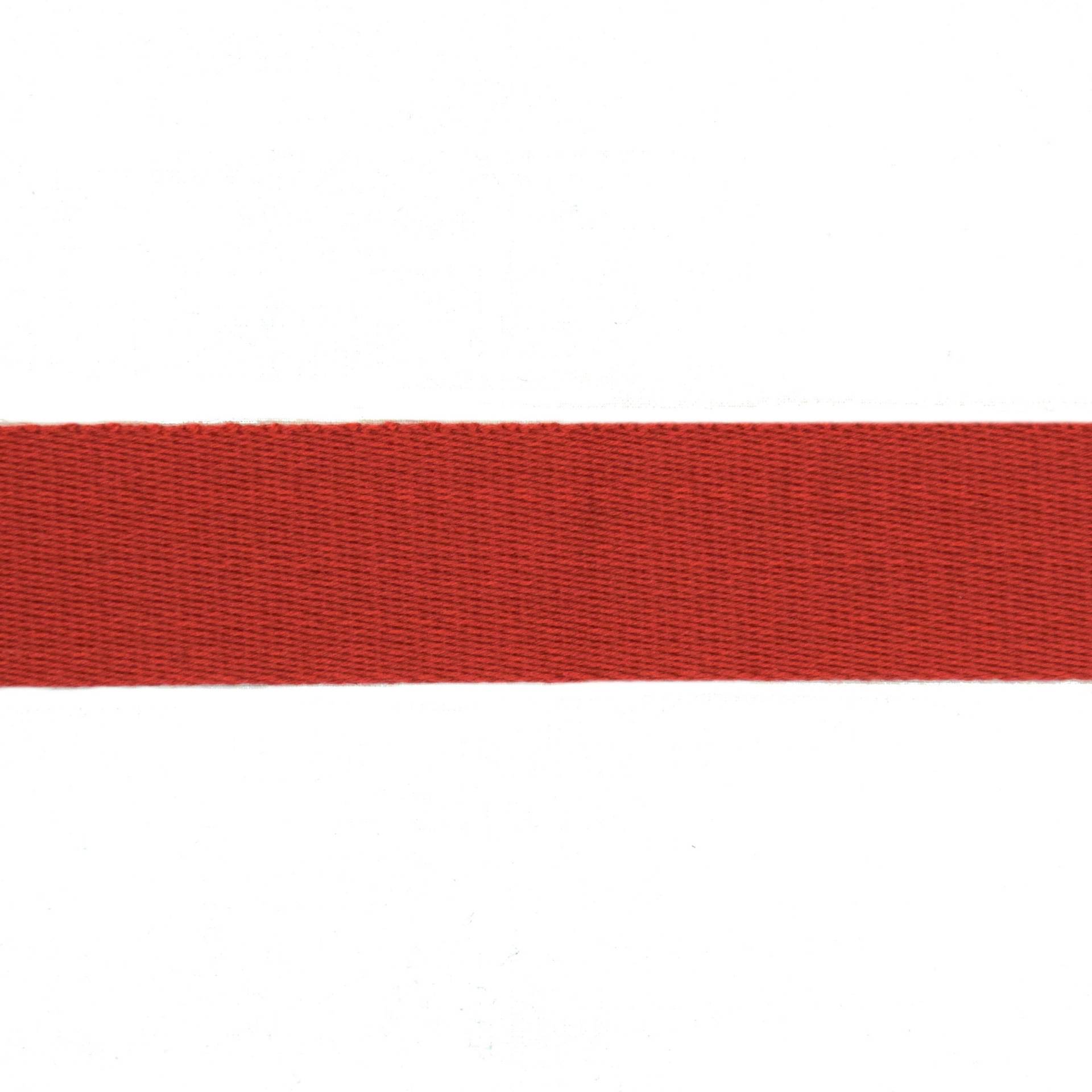 Baumwoll-Gurtband uni rot 38 mm Baumwoll-Gurtband uni rot 38 mm von Stoffe Hemmers
