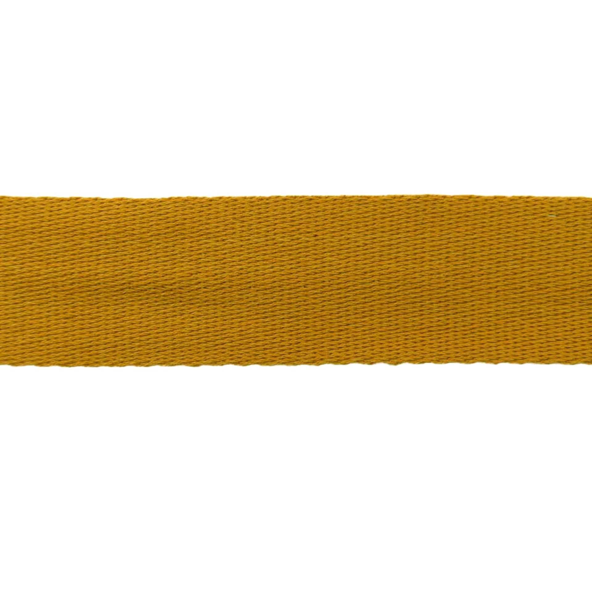 Baumwoll-Gurtband uni senfgelb 38 mm von Stoffe Hemmers