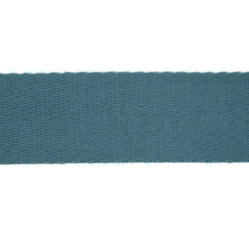 Baumwoll-Gurtband uni stahlblau 38 mm von Stoffe Hemmers