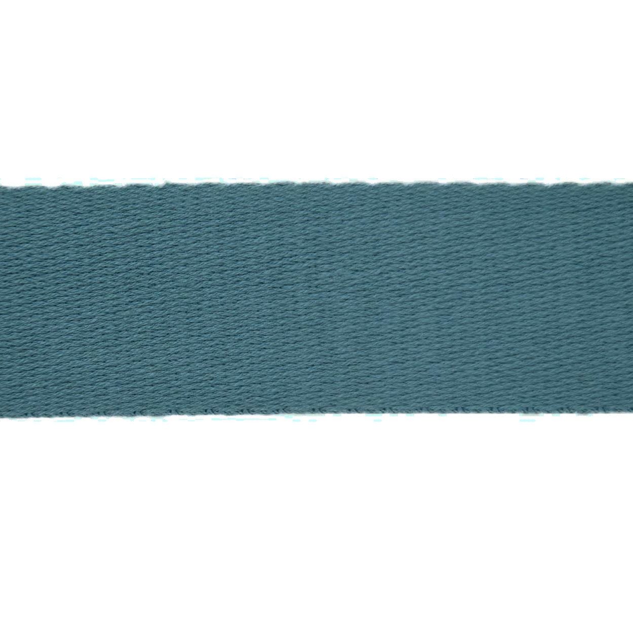 Baumwoll-Gurtband uni stahlblau 38 mm von Stoffe Hemmers