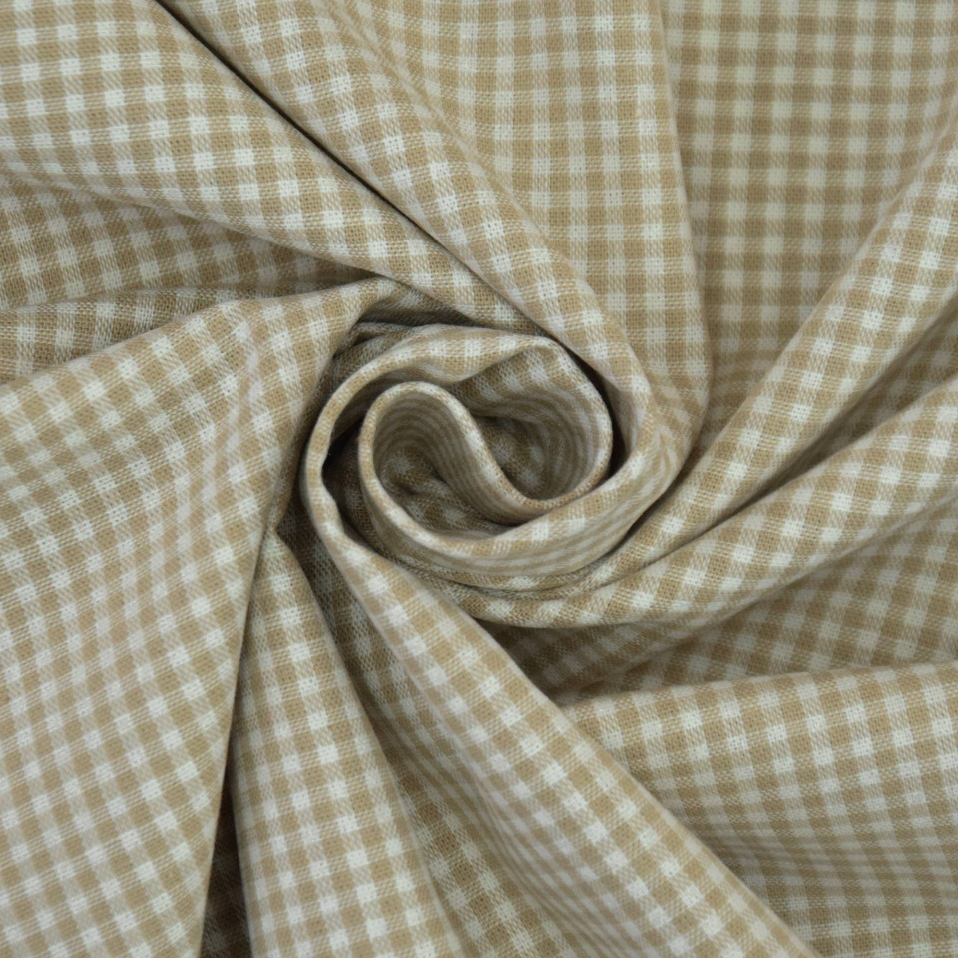 Baumwoll-Karo Zefir 0,25 cm beige Baumwoll-Karo Zefir 0,25 cm beige von Stoffe Hemmers