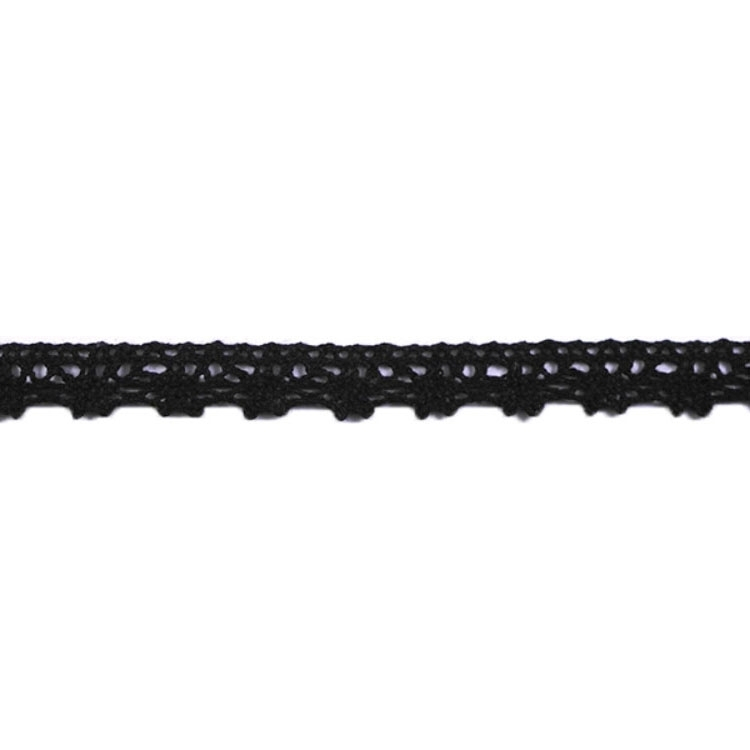 Baumwoll Klöppelspitze schwarz 12 mm von Stoffe Hemmers