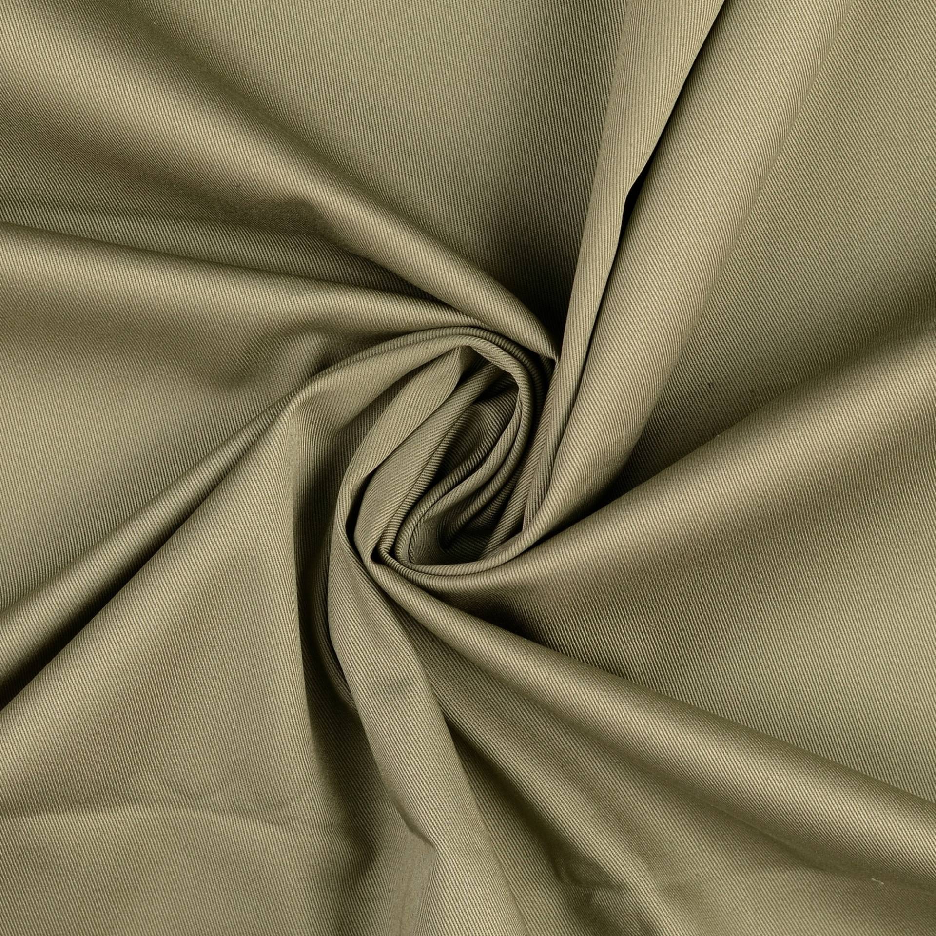 Baumwoll-Köper blassoliv von Stoffe Hemmers