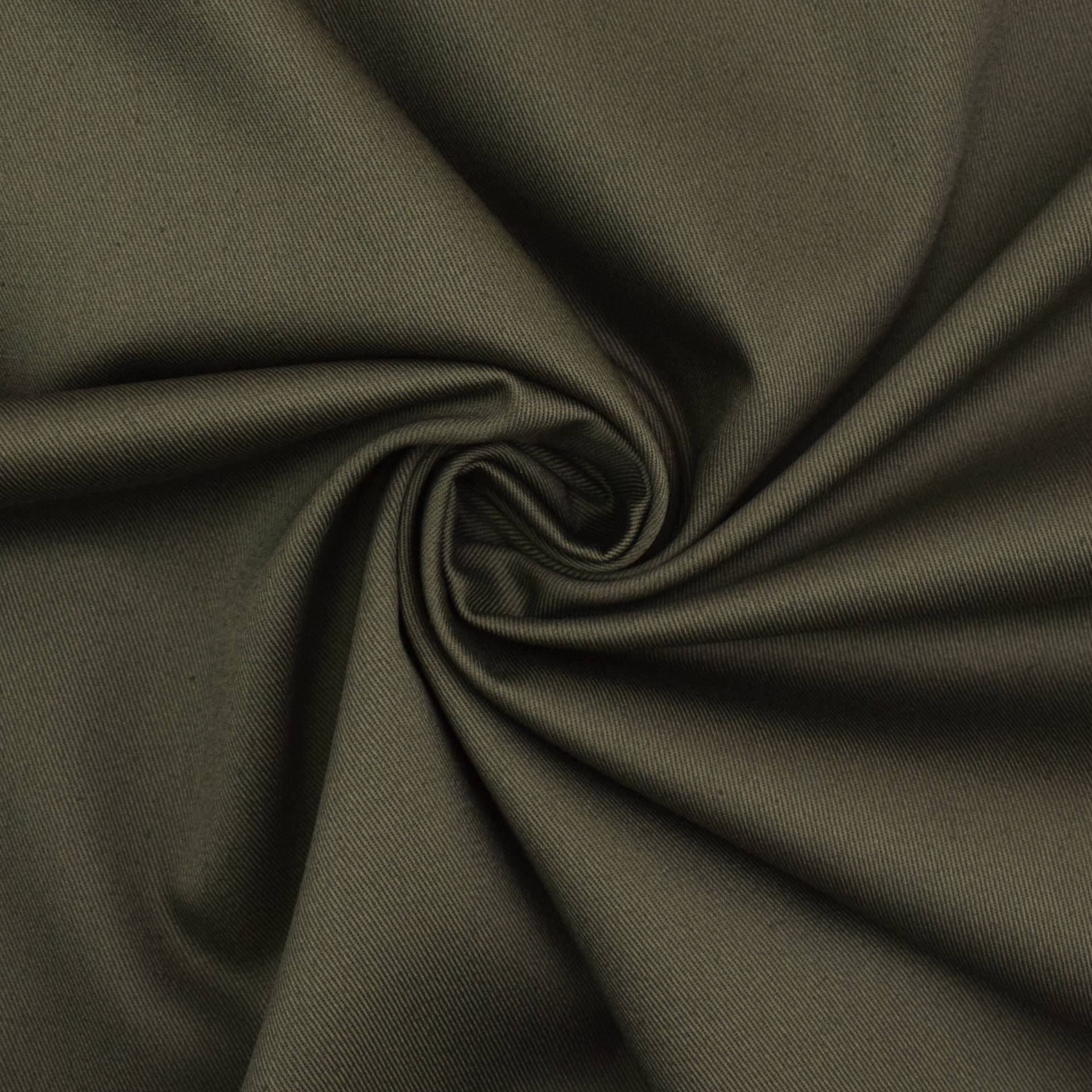 Baumwoll-Köper khaki von Stoffe Hemmers