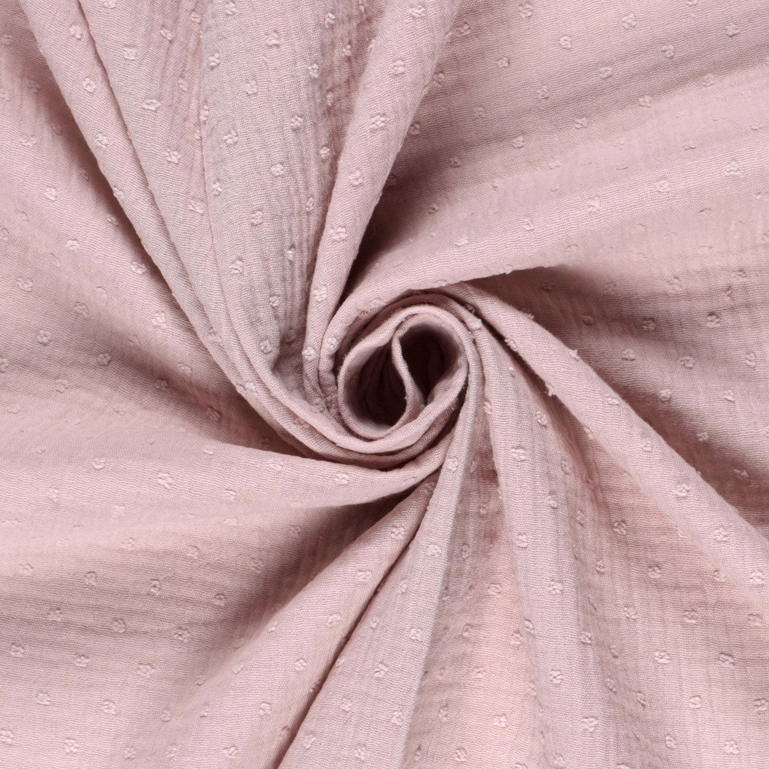 Baumwoll Musselin Dobby, altrosé von Stoffe Hemmers