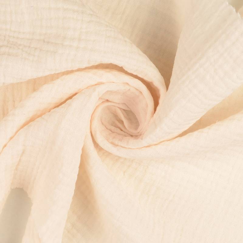 Baumwoll Musselin Uni, creme von Stoffe Hemmers