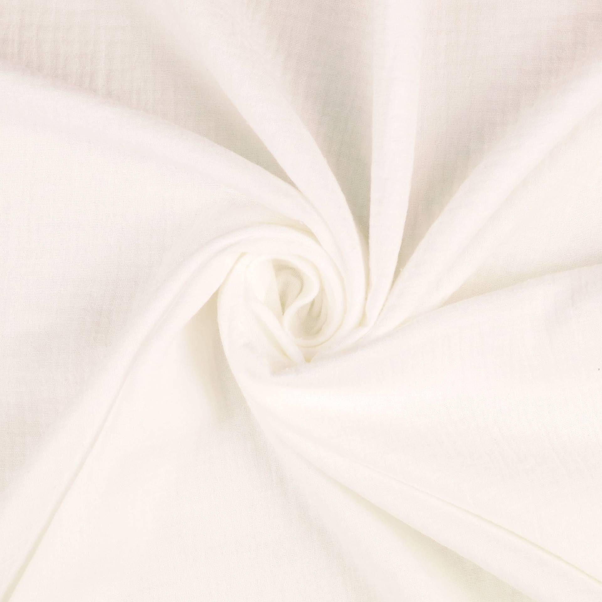 Baumwoll Musselin Uni, wollweiß von Stoffe Hemmers