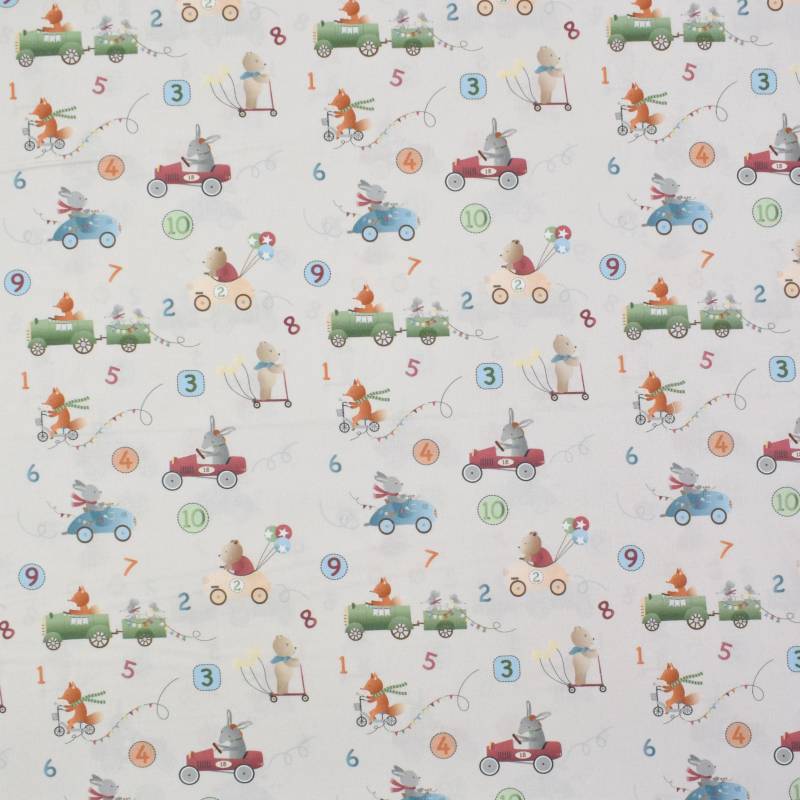 Baumwoll Popeline Animal Race, beige Baumwoll Popeline Animal Race, beige von Stoffe Hemmers