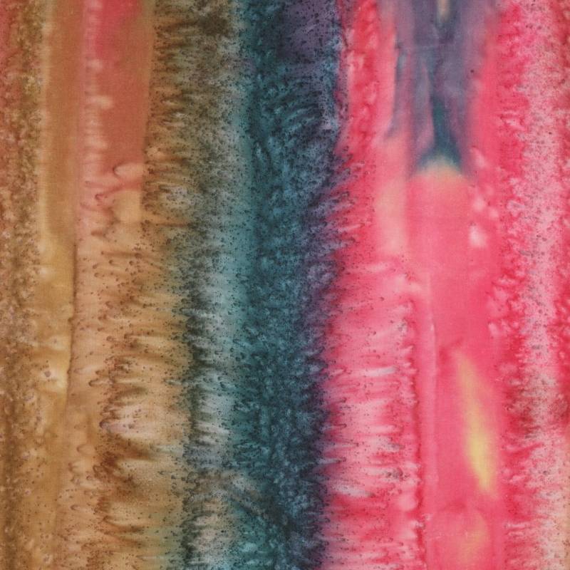 Baumwoll Popeline Batik Stripes, multicolor von Stoffe Hemmers