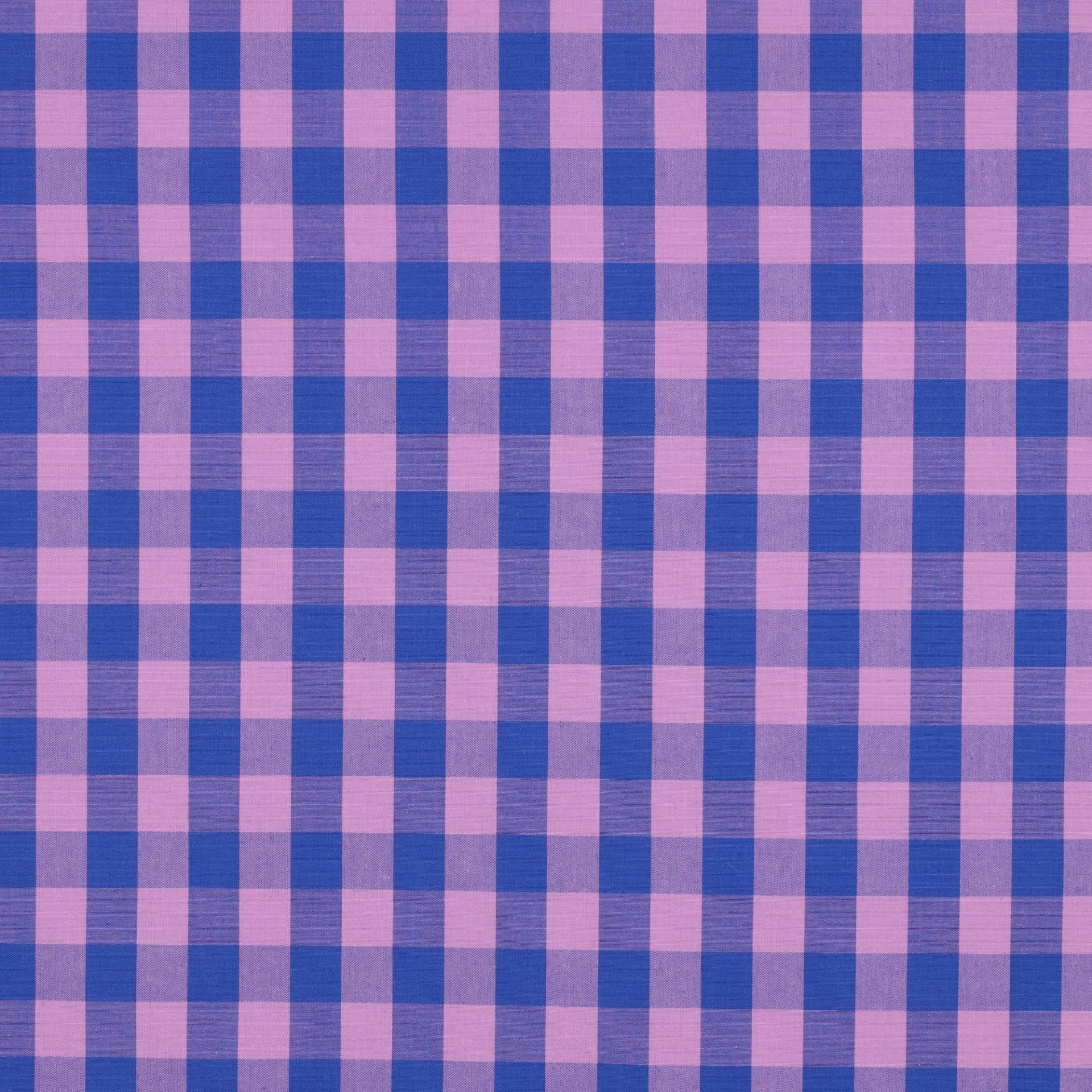 Baumwoll Popeline Karos, royalblau von Stoffe Hemmers