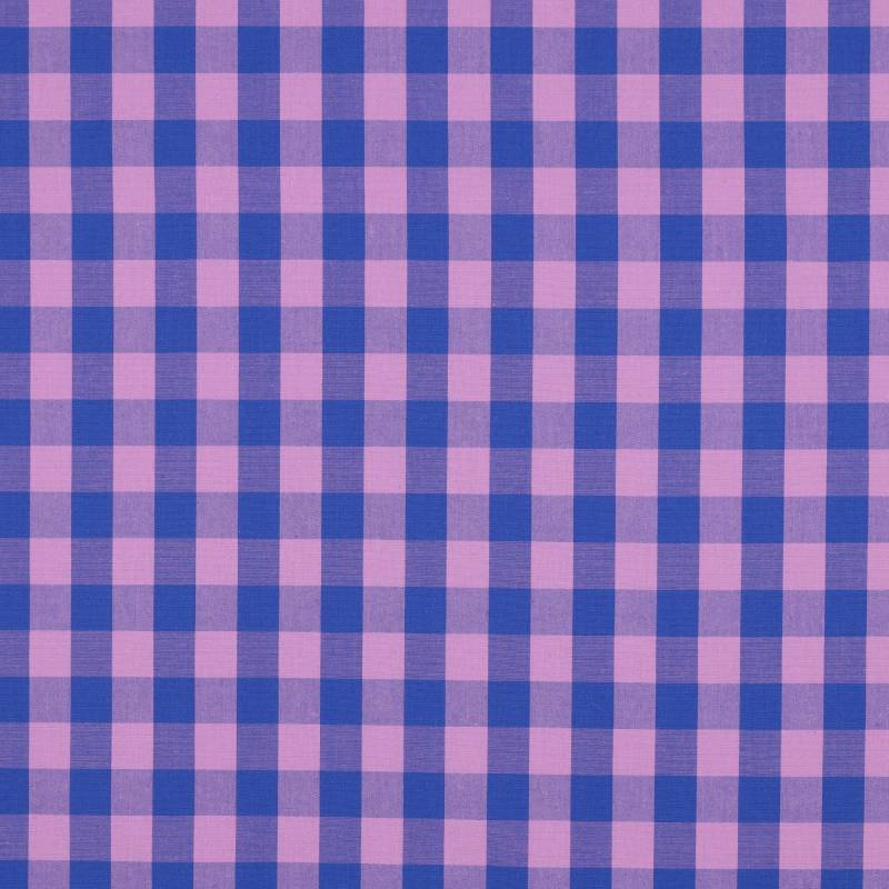 Baumwoll Popeline Karos, royalblau Baumwoll Popeline Karos, royalblau von Stoffe Hemmers