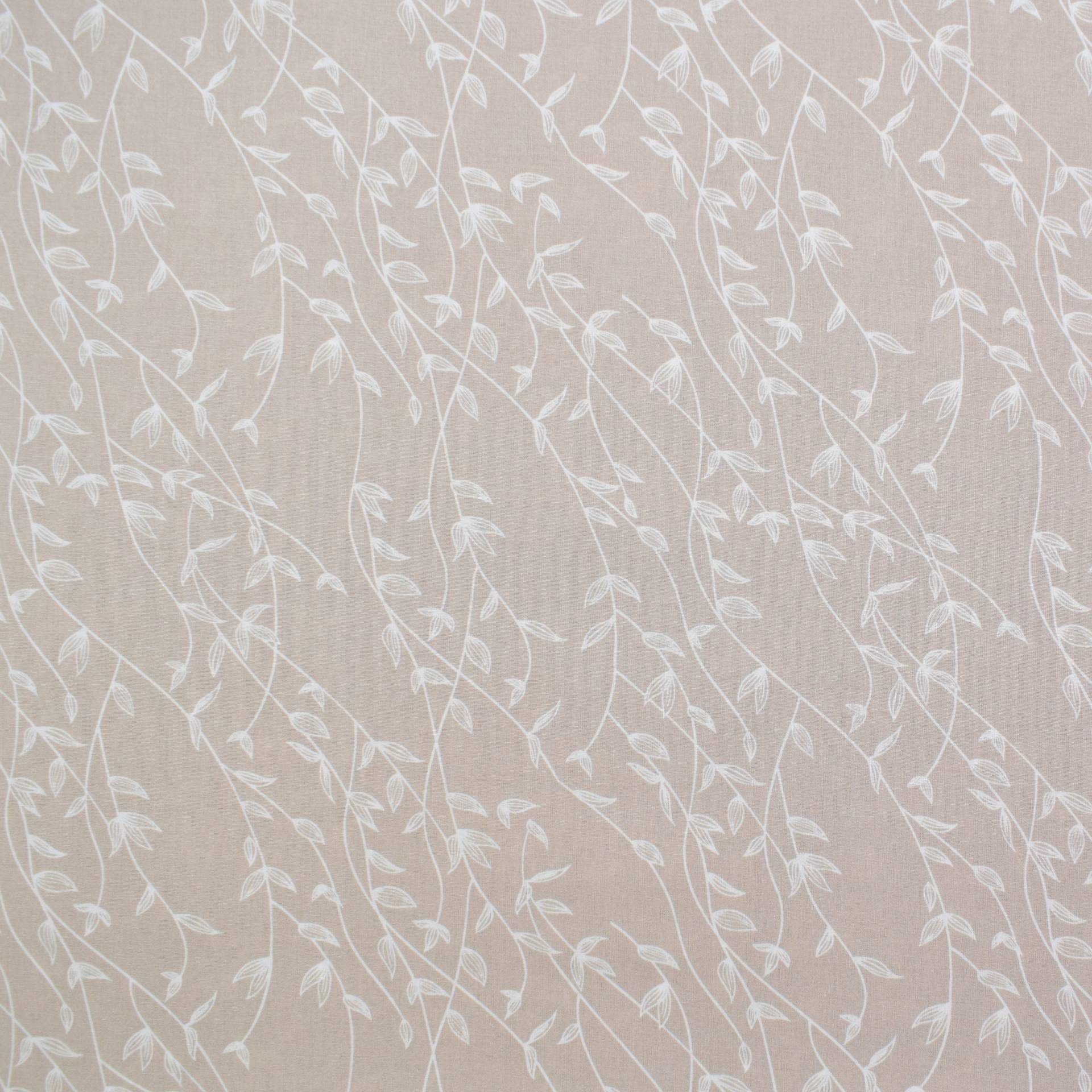 Baumwoll Popeline Leaves, hellbeige Baumwoll Popeline Leaves, hellbeige von Stoffe Hemmers