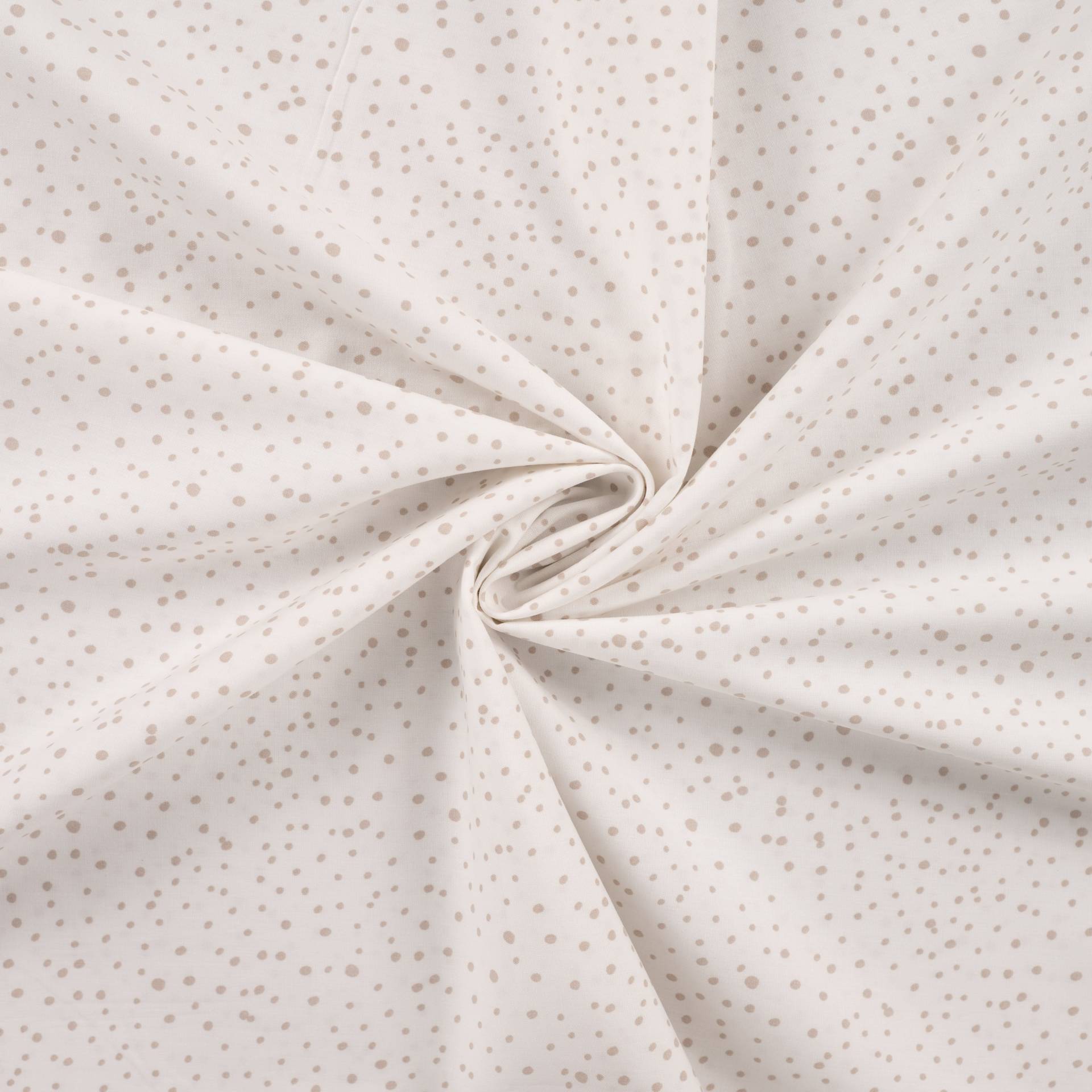 Baumwoll Popeline Mini Spots, wollweiß Baumwoll Popeline Mini Spots, wollweiß von Stoffe Hemmers