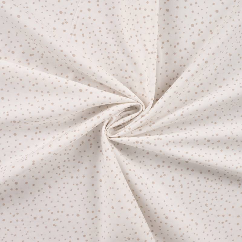 Baumwoll Popeline Mini Spots, wollweiß von Stoffe Hemmers